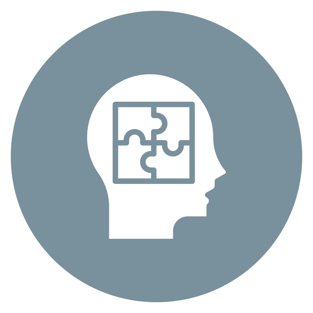 Imagen vectorial del icono de cuidado de la memoria Se puede utilizar para el cuidado de ancianos