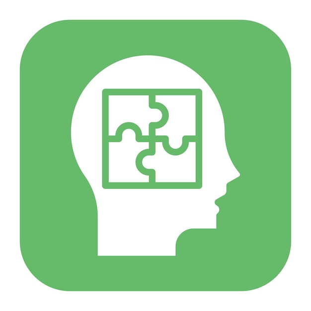 Imagen vectorial del icono de cuidado de la memoria Se puede utilizar para el cuidado de ancianos