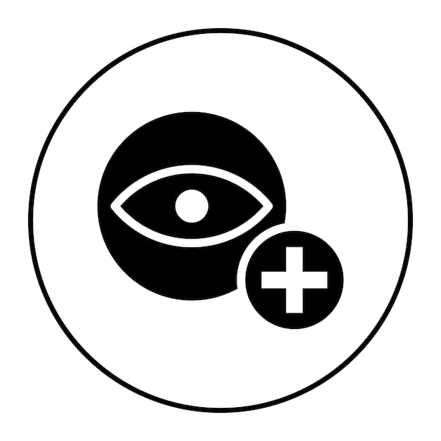 Imagen vectorial del icono de cuidado de los ojos de los animales Se puede utilizar para veterinaria
