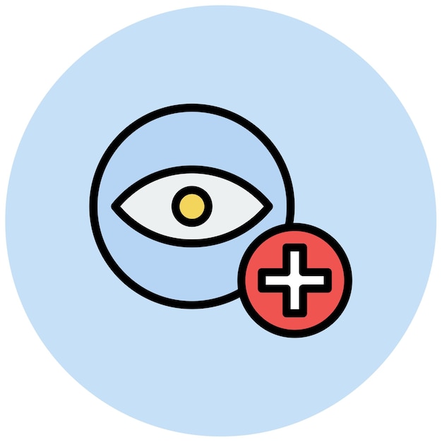 Imagen vectorial del icono de cuidado de los ojos de los animales Se puede utilizar para veterinaria