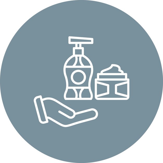 Imagen vectorial de icono de cuidado profesional de la piel Se puede utilizar para el cuidado de la piel