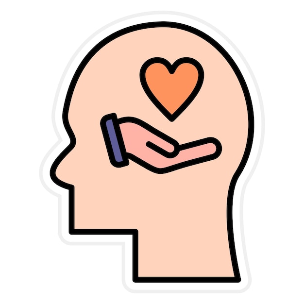 Imagen vectorial del icono del cuidador Se puede utilizar para la salud mental
