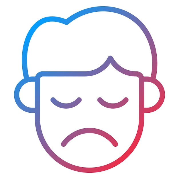 La imagen vectorial del icono culpable se puede utilizar para las emociones humanas
