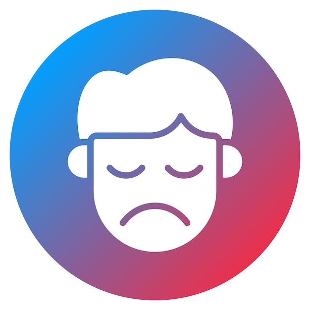 La imagen vectorial del icono culpable se puede utilizar para las emociones humanas
