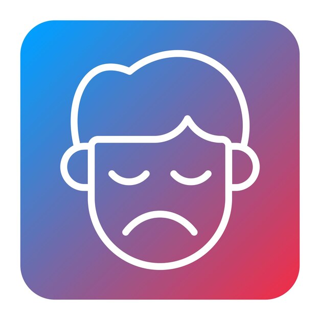 La imagen vectorial del icono culpable se puede utilizar para las emociones humanas