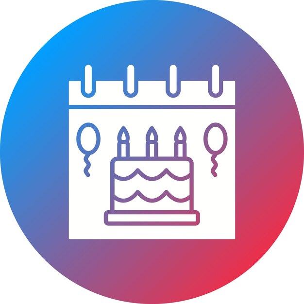 Imagen vectorial de icono de cumpleaños Se puede usar para cumpleaños