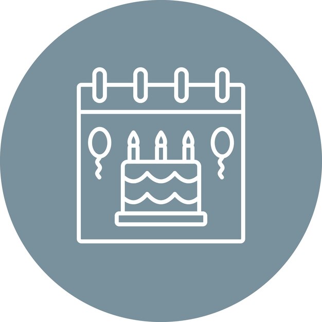 Imagen vectorial de icono de cumpleaños Se puede usar para cumpleaños