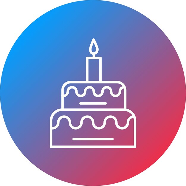 Imagen vectorial del icono de cumpleaños Se puede usar para fiestas y celebraciones