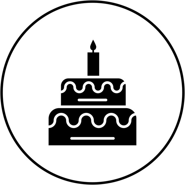 Imagen vectorial del icono de cumpleaños Se puede usar para fiestas y celebraciones