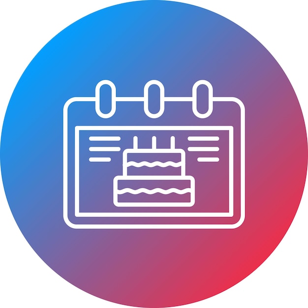 Imagen vectorial del icono de cumpleaños Se puede usar para la hora y la fecha