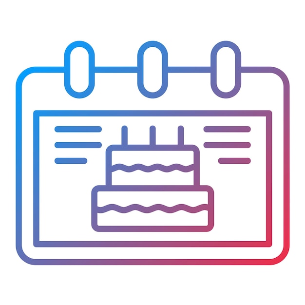 Imagen vectorial del icono de cumpleaños Se puede usar para la hora y la fecha
