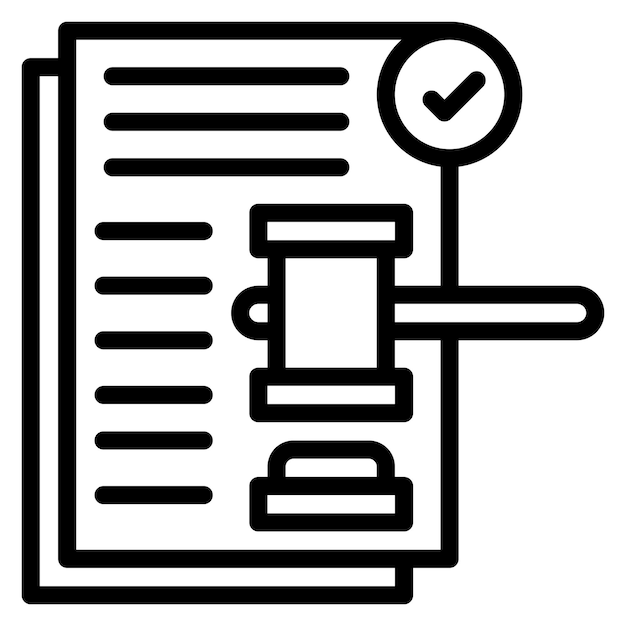 Imagen vectorial del icono de cumplimiento legal Se puede utilizar para el cumplimiento y la regulación