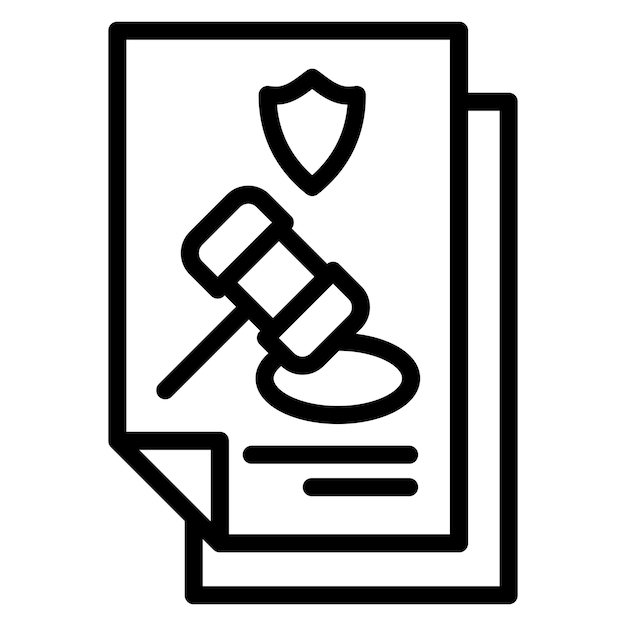 Imagen vectorial del icono de cumplimiento legal Puede utilizarse para la encuesta