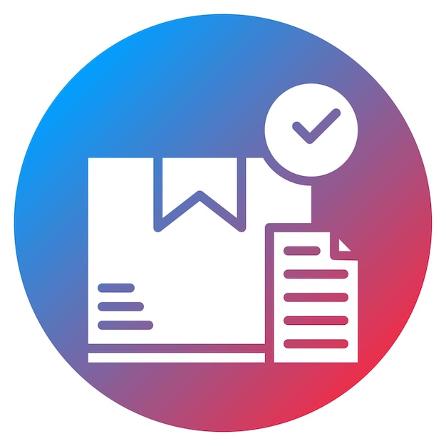Imagen vectorial del icono de cumplimiento de pedidos Se puede utilizar para la fabricación y distribución