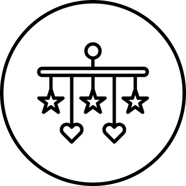 Imagen vectorial del icono de la cuna móvil Se puede utilizar para la maternidad