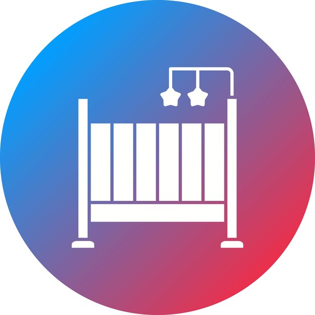 Imagen vectorial del icono de la cuna Se puede utilizar para interiores