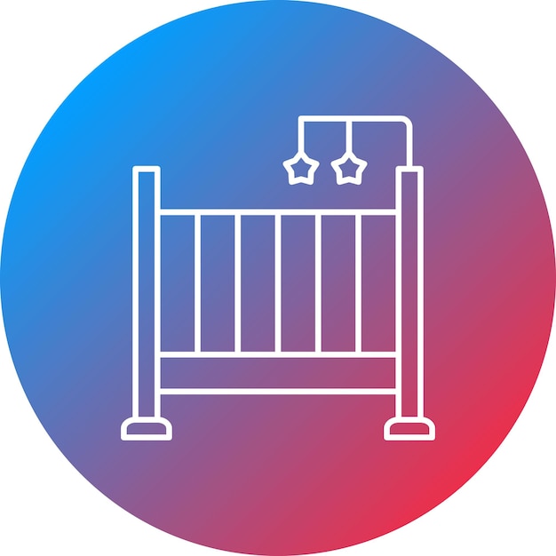 Imagen vectorial del icono de la cuna Se puede utilizar para interiores
