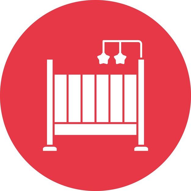 Imagen vectorial del icono de la cuna Se puede utilizar para interiores