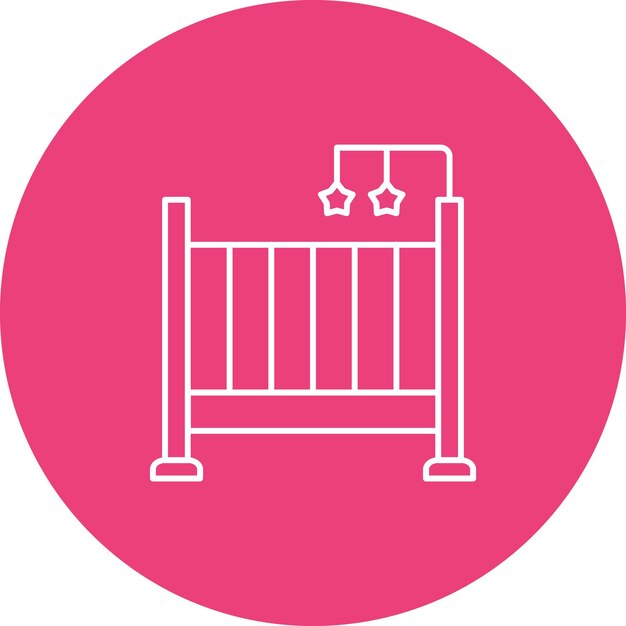 Imagen vectorial del icono de la cuna Se puede utilizar para interiores