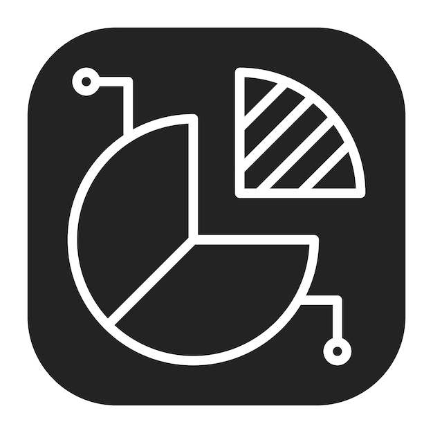 Imagen vectorial del icono de cuota de mercado Se puede utilizar para la investigación de mercado