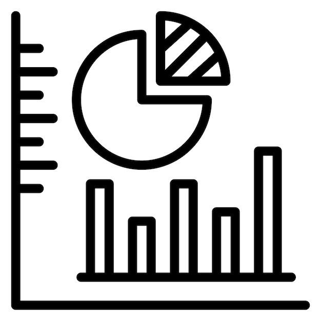 Imagen vectorial del icono de cuota de mercado Se puede utilizar para el rendimiento empresarial