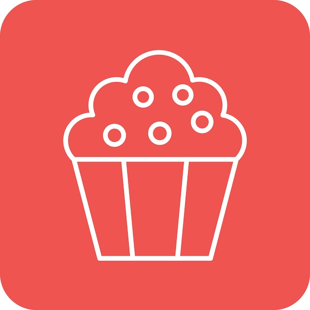 Imagen vectorial del icono de los cupcakes Se puede usar para fiestas y celebraciones