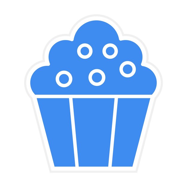 Imagen vectorial del icono de los cupcakes Se puede usar para fiestas y celebraciones