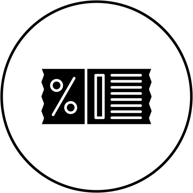 Imagen vectorial del icono del cupón de descuento Se puede utilizar para compras y comercio electrónico