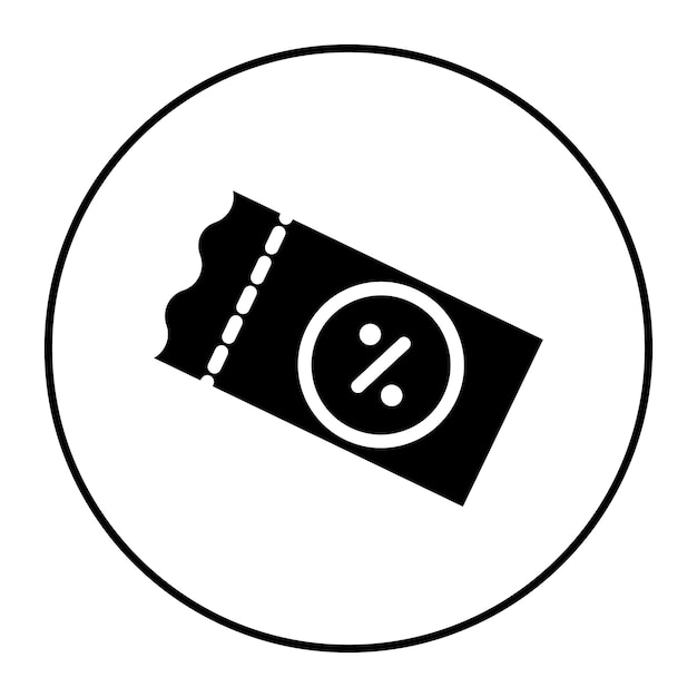 Imagen vectorial del icono del cupón de descuento de servicio Se puede utilizar para concesionarios de automóviles