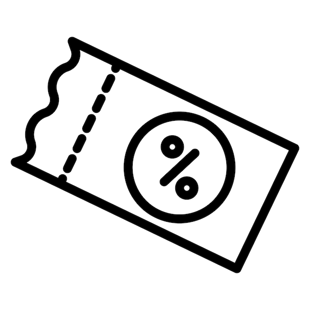 Imagen vectorial del icono del cupón de descuento de servicio Se puede utilizar para concesionarios de automóviles