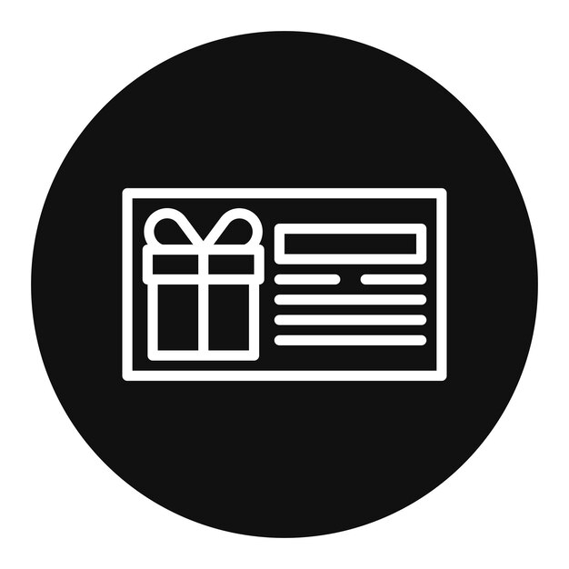 Imagen vectorial del icono del cupón de regalo Se puede usar para Golf