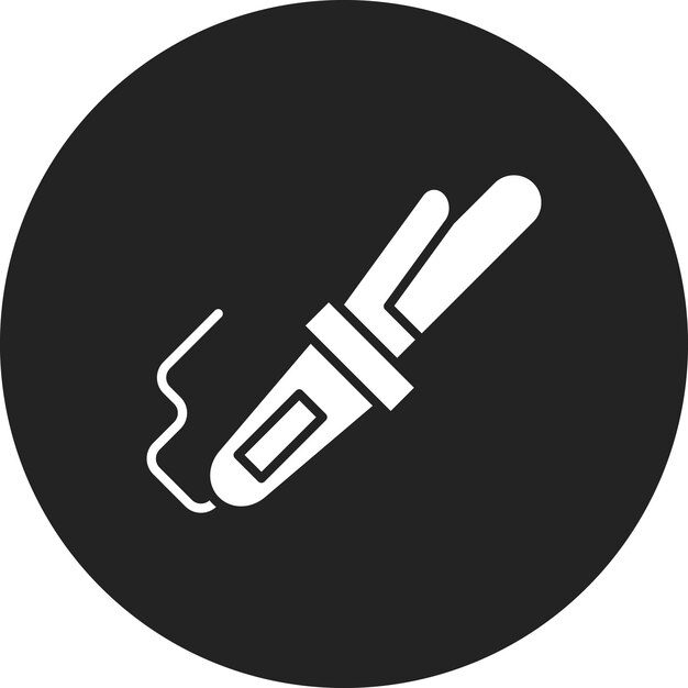 La imagen vectorial del icono de curling se puede utilizar para cosméticos