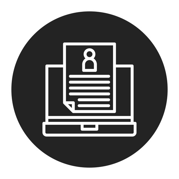 Imagen vectorial de icono de currículum puede usarse para impresión 3D