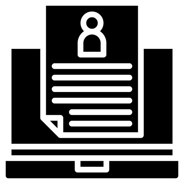 Imagen vectorial de icono de currículum puede usarse para impresión 3D