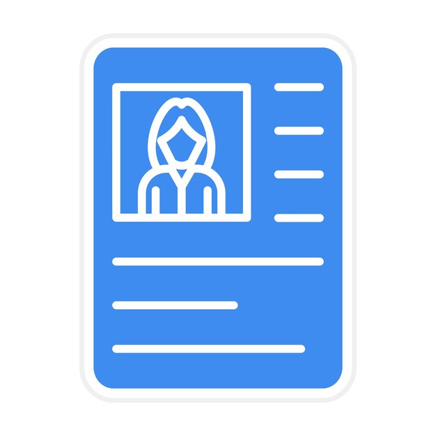 Imagen vectorial de icono de currículum Puede utilizarse para el marketing en línea