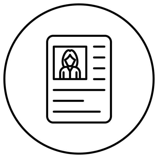 Imagen vectorial de icono de currículum Puede utilizarse para el marketing en línea