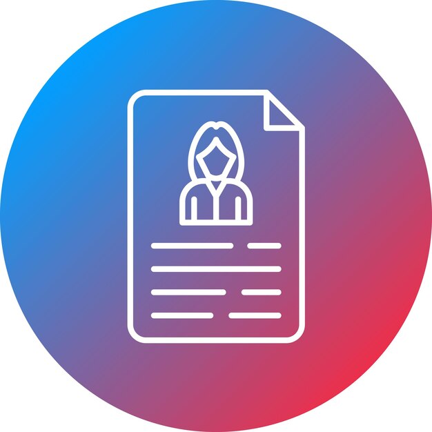 Imagen vectorial de icono de currículum Puede utilizarse para negocios y oficinas