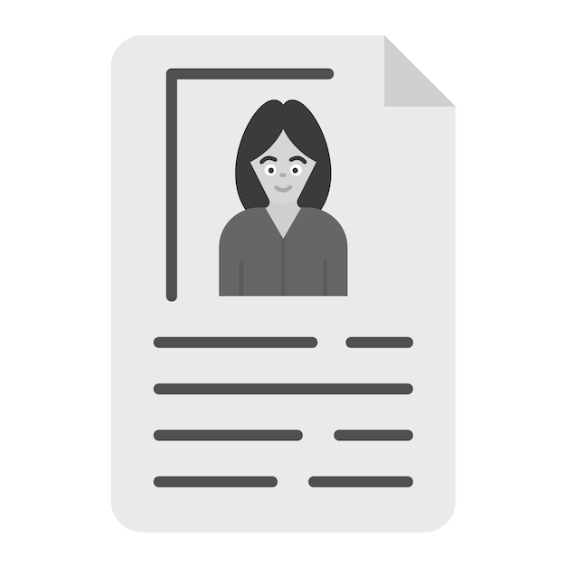 Imagen vectorial de icono de currículum Puede utilizarse para negocios y oficinas