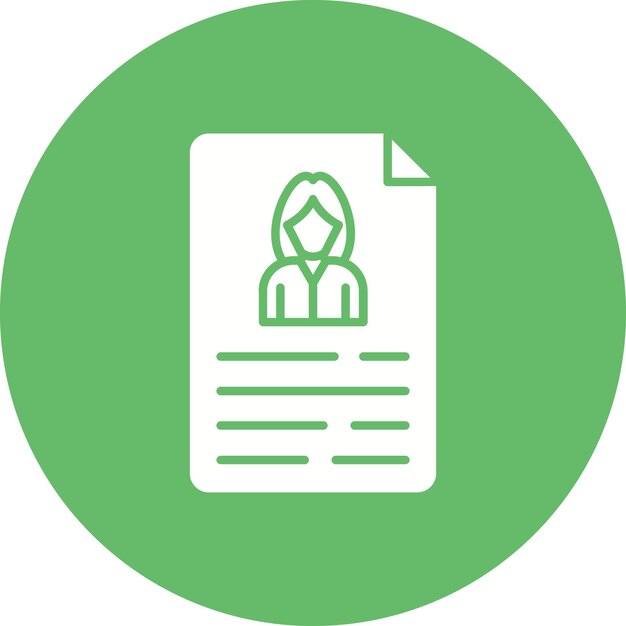 Imagen vectorial de icono de currículum Puede utilizarse para negocios y oficinas
