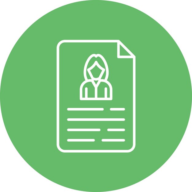 Imagen vectorial de icono de currículum Puede utilizarse para negocios y oficinas