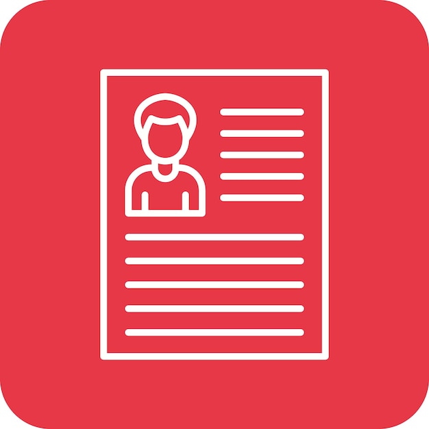 Imagen vectorial del icono del currículum vitae Se puede utilizar para negocios