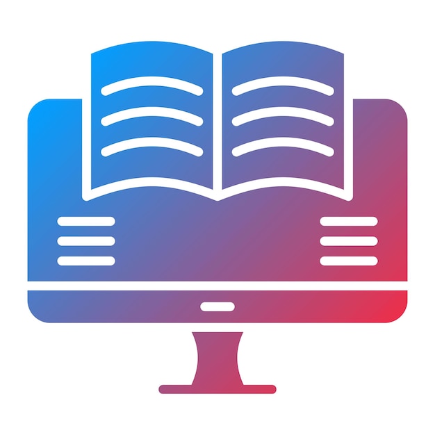 Imagen vectorial del icono del curso en línea Se puede utilizar para trabajar desde casa