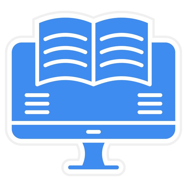 Imagen vectorial del icono del curso en línea Se puede utilizar para trabajar desde casa