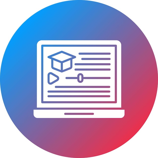 Imagen vectorial del icono del curso Se puede utilizar para la educación en línea