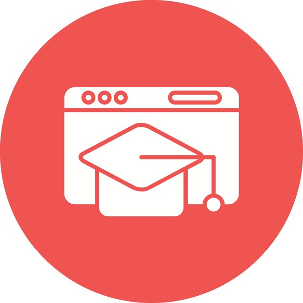 Imagen vectorial del icono de los cursos Se puede utilizar para la agencia de reclutamiento