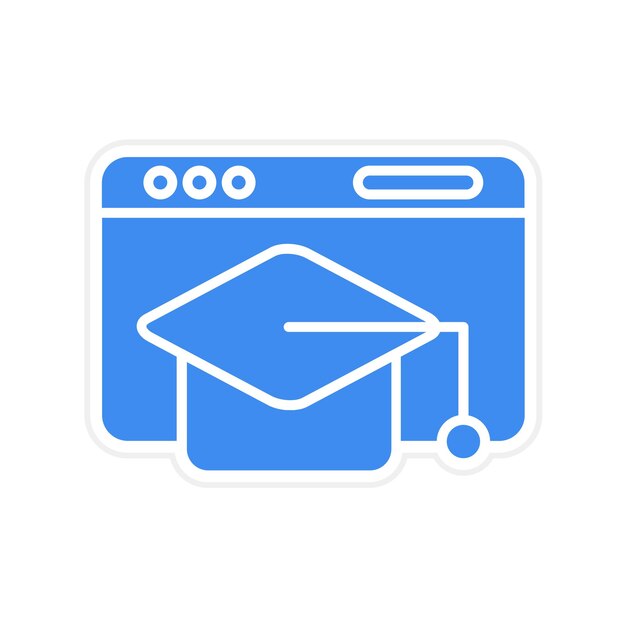 Imagen vectorial del icono de los cursos Se puede utilizar para la agencia de reclutamiento