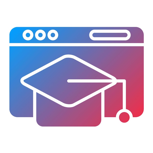 Imagen vectorial del icono de los cursos Se puede utilizar para la agencia de reclutamiento