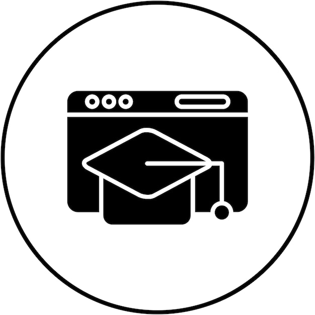 Imagen vectorial del icono de los cursos Se puede utilizar para la agencia de reclutamiento