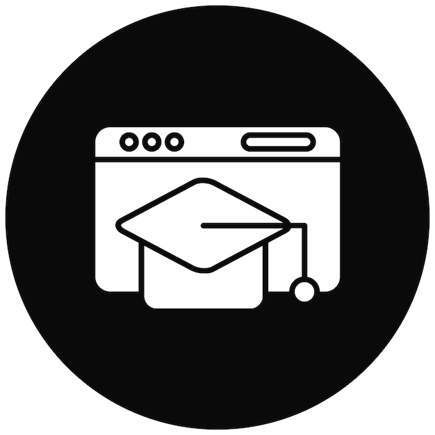 Imagen vectorial del icono de los cursos Se puede utilizar para la agencia de reclutamiento