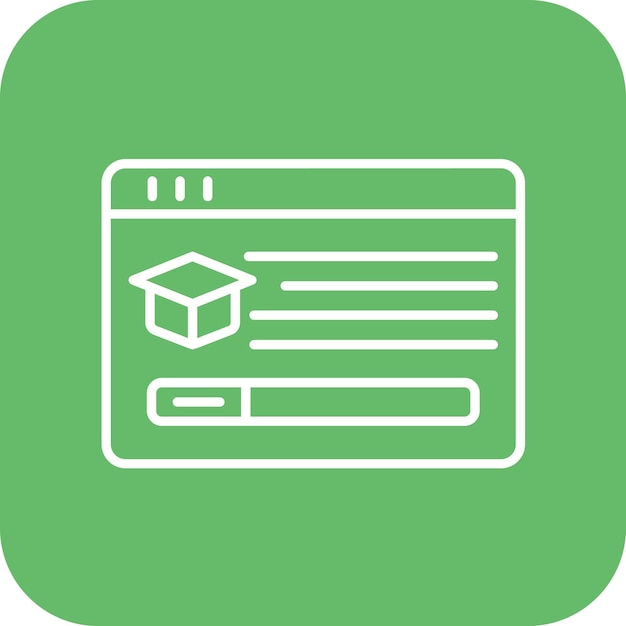 Imagen vectorial del icono de los cursos Puede utilizarse para la educación en línea